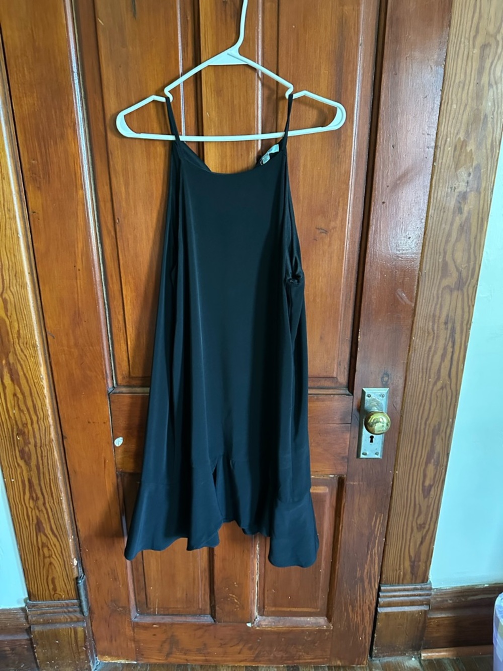 She + Sky Black Spaghetti Strap Mini Dress